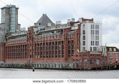 Old Factory Along River Ij