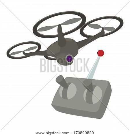 RC helicopter icon. Cartoon illustration of RC helicopter vector icon for web