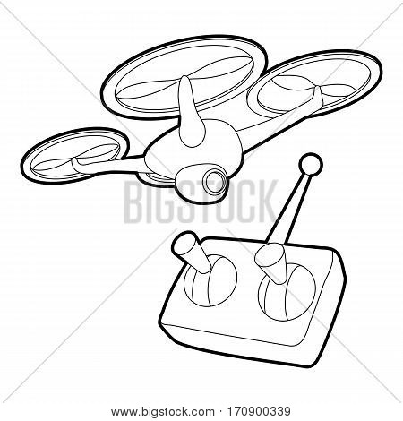 Rc helicopter icon. Outline illustration of rc helicopter vector icon for web