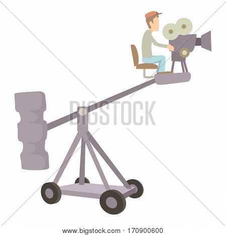 Difficult filming icon. Cartoon illustration of difficult filming vector icon for web