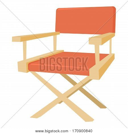 Film director chair icon. Cartoon illustration of film director chair vector icon for web
