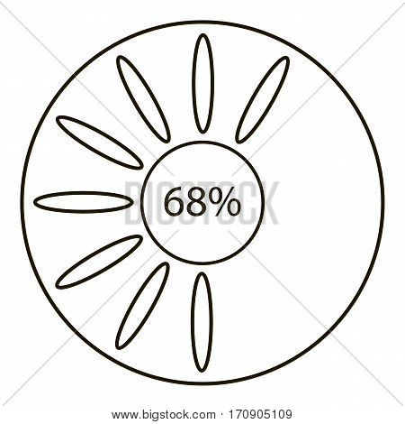 Sixty eight infographics. Outline illustration of sixty eight vector infographics for web