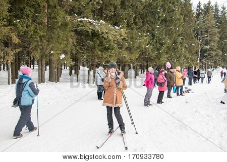 People In The Park Poroshino During The Celebration Of The End Of Winter Named Shrovetide In Kirov I