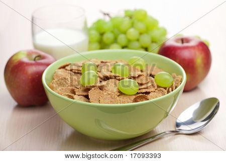 cornflakes con uva