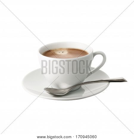 cup of coffee isolated on white background