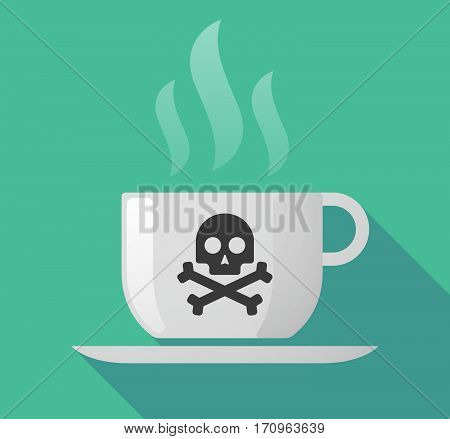 Long Shadow Mug With A Skull