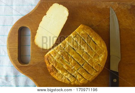 Head Of Traditional Adygei Cheese Handmade