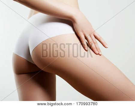 Beautiful Slim Woman's Body. Perfect Slim Toned Young Body