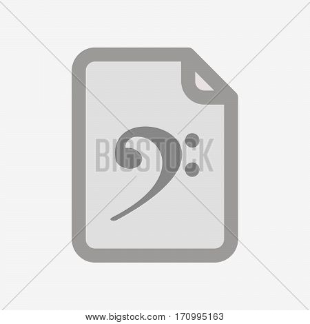 Isolated Document With An F Clef