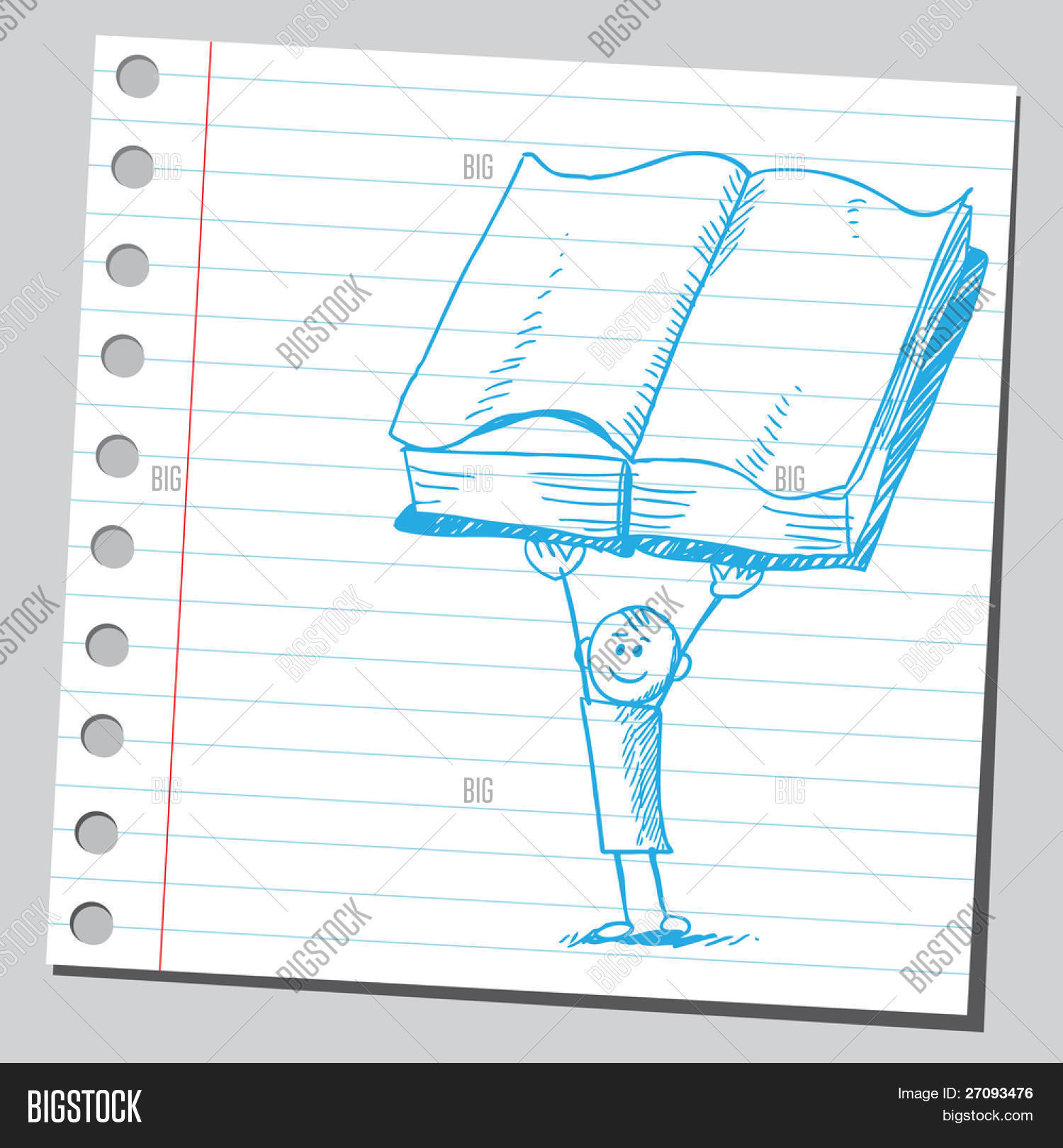 Drawing Boy Holding Vector & Photo (Free Trial) | Bigstock