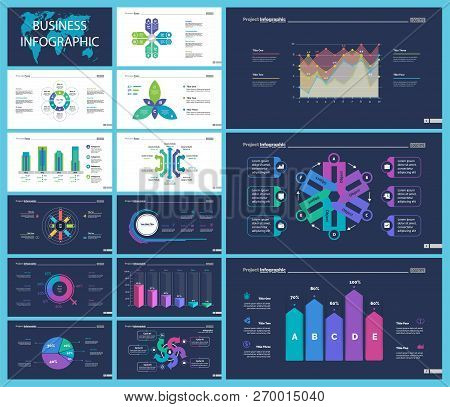 Business Infographic Presentation Slide Design Set Can Be Used For Workflow Layout, Annual Report, W