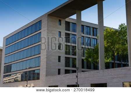 Berlin, Germany- September 18, 2018: House On The Werderschen Markt, The Berlin Headquarters Of The 