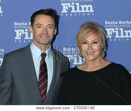 LOS ANGELES - NOV 19:  Hugh Jackman, Deborra-lee Furness at the SBIFF Kirk Douglas Award Honoring Hugh Jackman at the RItz Carlton Bacara on November 19, 2018 in Santa Barbara, CA