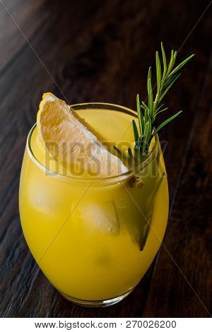 Meyer Lemonade With Rosemary And Vodka