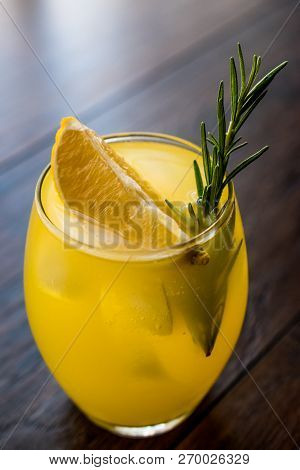 Meyer Lemonade With Rosemary And Vodka