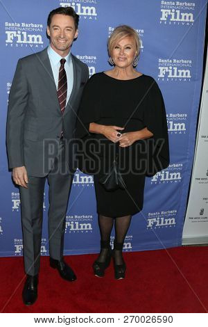 LOS ANGELES - NOV 19:  Hugh Jackman, Deborra-lee Furness at the SBIFF Kirk Douglas Award Honoring Hugh Jackman at the RItz Carlton Bacara on November 19, 2018 in Santa Barbara, CA