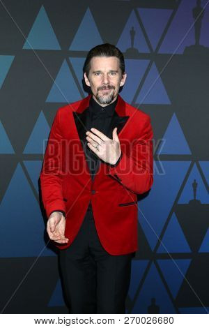 LOS ANGELES - NOV 18:  Ethan Hawke at the 10th Annual Governors Awards at the Ray Dolby Ballroom on November 18, 2018 in Los Angeles, CA
