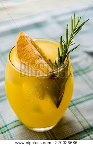 Meyer Lemonade With Rosemary And Vodka