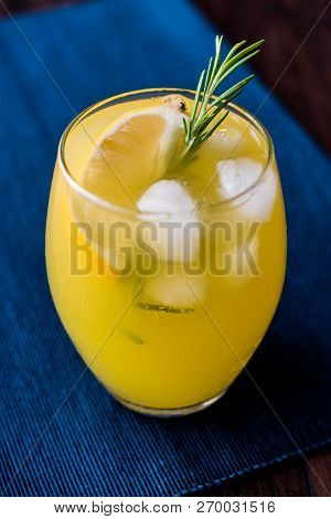 Meyer Lemonade With Rosemary And Vodka