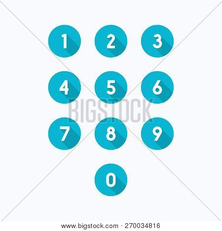 Set Of 0-9 Number Icons. Vector Illustration Eps 10
