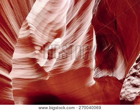 Amazing View And Closeup Of Antelope Canyon, Page, Arizona, Usa