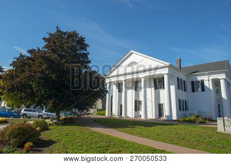 Framingham Old Town Hall On Framingham Centre Common Historic District In Framingham, Massachusetts,