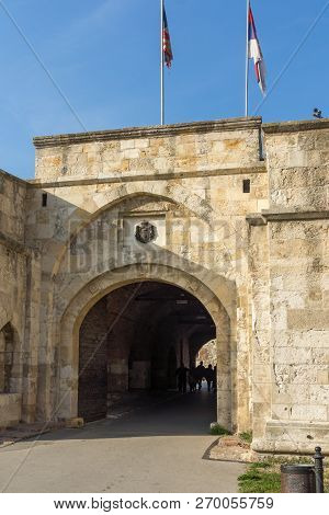 Belgrade, Serbia - November 10, 2018: Stambol Gate At Belgrade Fortress And Kalemegdan Park In The C