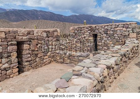 Ruins Of Pre-columbian Fortification Pucara Near Tilcara Village In Quebrada De Humahuaca Valley, Ar