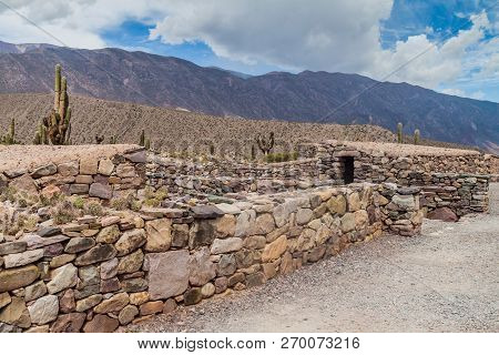 Ruins Of Pre-columbian Fortification Pucara Near Tilcara Village In Quebrada De Humahuaca Valley, Ar