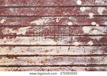Old Painted Grunge Corroded Rusted Metal Wall Texture Background.