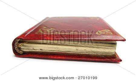 Oude met diep rood leer boekomslagen