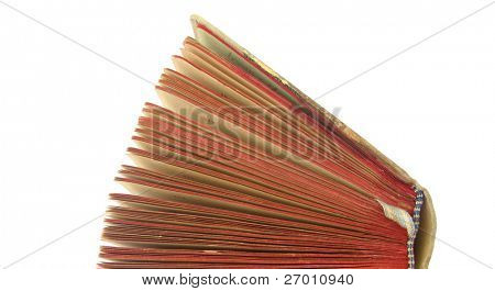 Oude boek rode pagina 's
