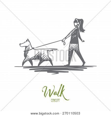 Walk Pet Dog Vector Photo Free Trial Bigstock