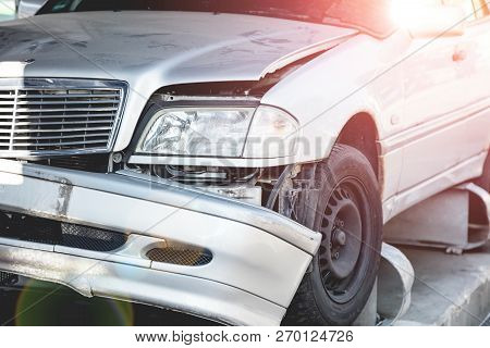 Recycling Of Old,used, Wrecked Cars. Dismantling For Parts At Scrap Yards