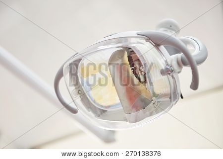 Dental Light In Dentist Office. Dental Clinic Equipment