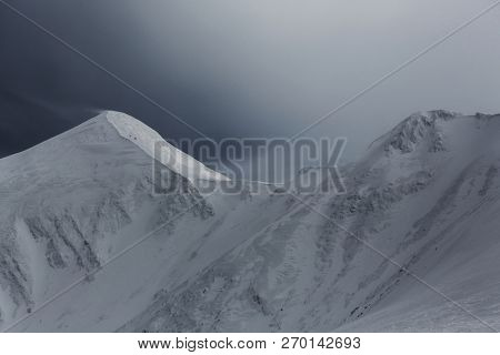 The climb in minter mountains