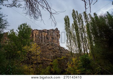 Ihlara Valley In Cappadocia. Ihlara Valley, Peristrema Monastery Or Ihlara Gorge Is The Most Famous 