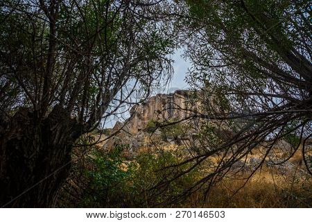 Ihlara Valley In Cappadocia. Ihlara Valley, Peristrema Monastery Or Ihlara Gorge Is The Most Famous 