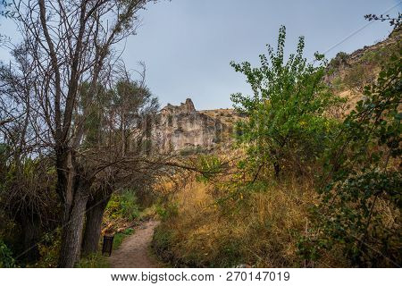 Ihlara Valley In Cappadocia. Ihlara Valley, Peristrema Monastery Or Ihlara Gorge Is The Most Famous 
