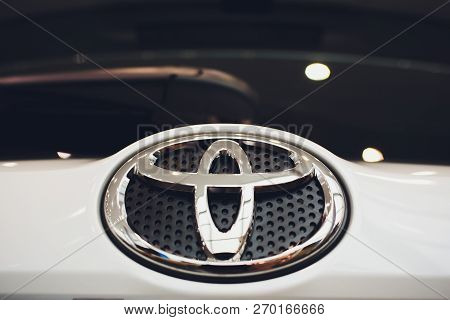 Ufa, Russia, Toyota Shop, 5 November, 2018: Toyota Alphard Car Is Displaying At Toyota.