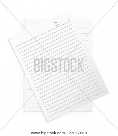 Beyaz Kağıt arka plan üzerinde kitap
