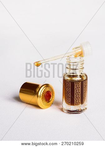 Amber Oil Bottle. Traditional Arabic Incense Oil