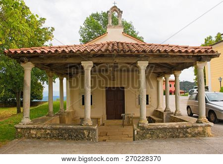 The Church Of Sv Marijain In The Historic Hill Village Of Oprtalj In Istria, Croatia