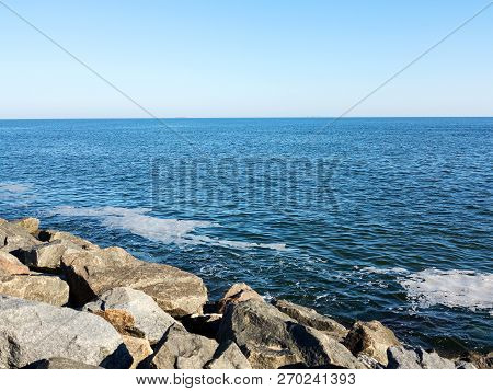 Full Frame Take Of Some Extremely Polluted Waters. Dirty Sea Water. Dirt On Water. Dirty Oil Spots O