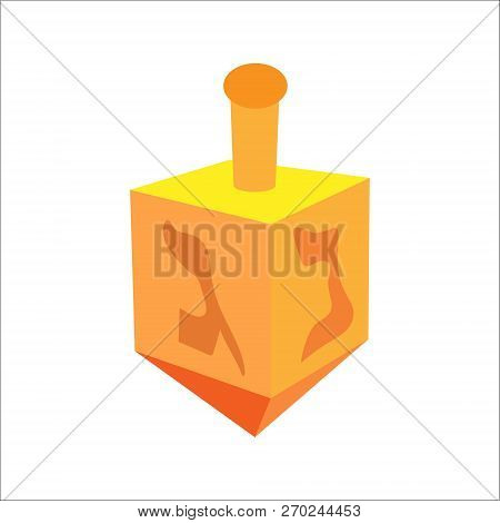 Isometric Flat Hanukkah Dreidel, Jewish Holidays Icon. Illustration Of Element For Hanukkah In Vecto