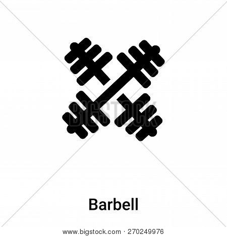 Barbell Icon Vector Isolated On White Background, Logo Concept O