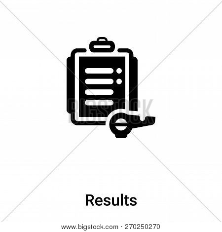 Results Icon Vector Isolated On White Background, Logo Concept O