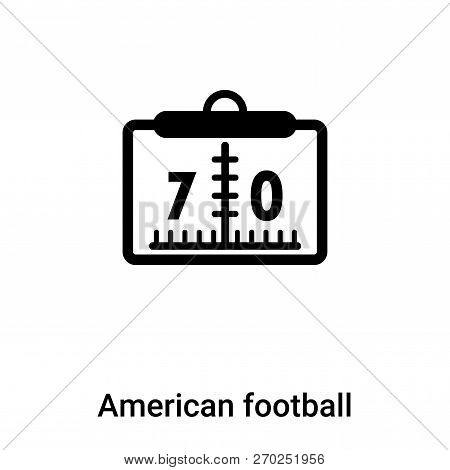American Football Scores Numbers Icon Vector Isolated On White B