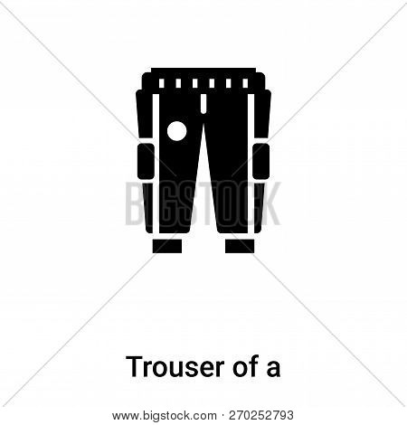 Trouser Of A Football Player Icon Vector Isolated On White Backg