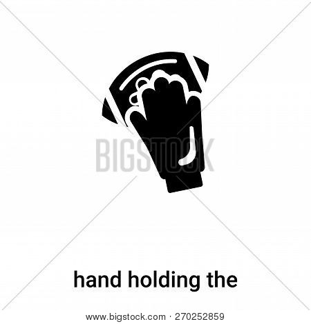 Hand Holding The Ball Icon Vector Isolated On White Background,